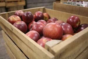 Image of apples in a crate